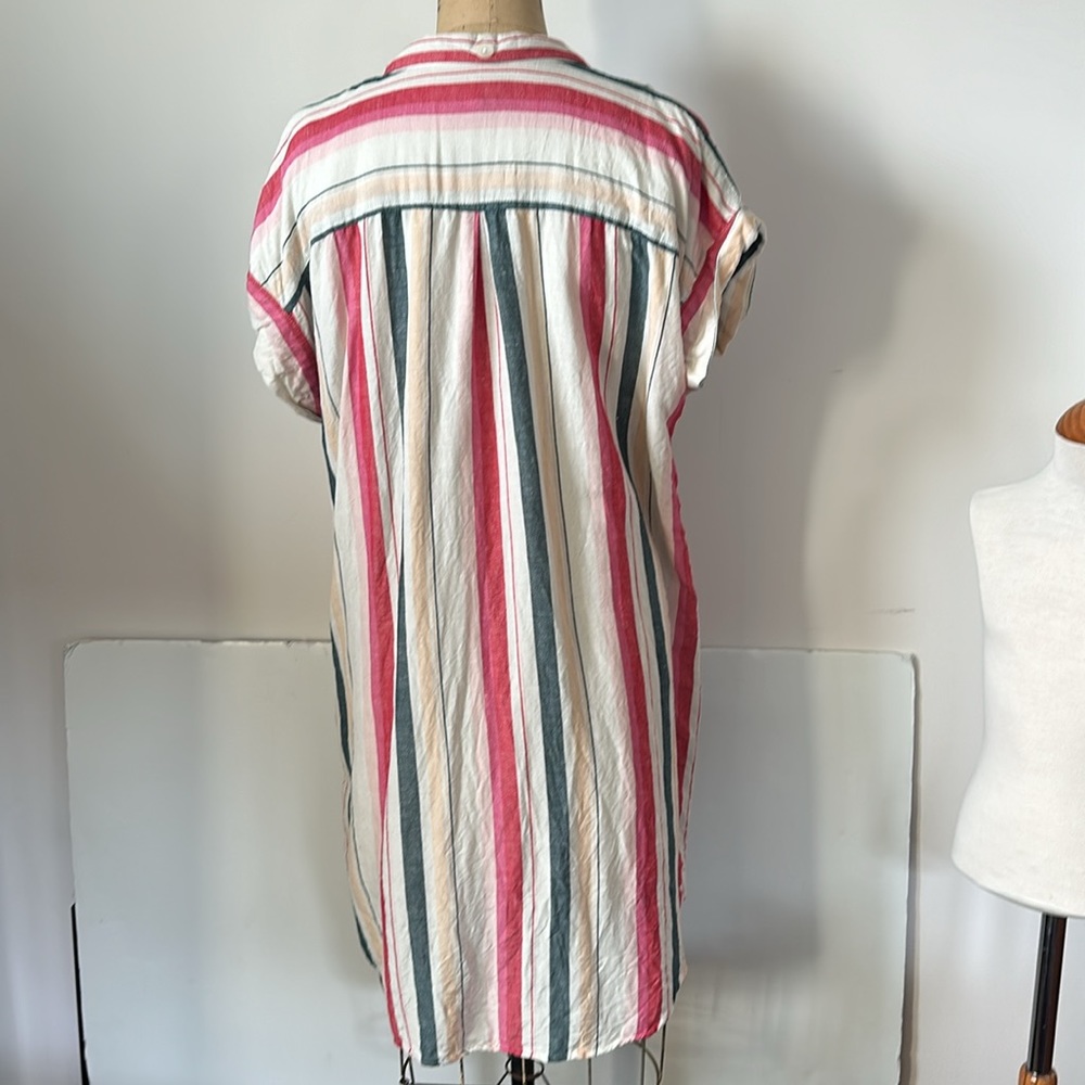 Thread and Supply linen blend Dress striped tunic Casual L - Picture 6 of 9